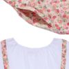 ベビー服 女の子 お花 ＆ イチゴ柄 重ね着風 ワンピース ピンク(02) デザインポイント2