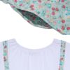 ベビー服 女の子 お花 ＆ イチゴ柄 重ね着風 ワンピース ブルー(61) デザインポイント2
