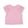 子供服 女の子 綿100％ ドット ＆ フリル ブラウス ピンク(02) 背面
