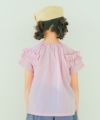 子供服 女の子 綿100％ ドット ＆ フリル ブラウス ピンク(02) モデル画像2