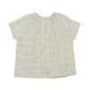 子供服 女の子 綿100％ リボン ＆ チェック ブラウス グリーン(08) 背面