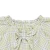 子供服 女の子 綿100％ リボン ＆ チェック ブラウス グリーン(08) デザインポイント1