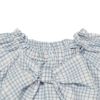 子供服 女の子 綿100％ リボン ＆ チェック ブラウス ブルー(61) デザインポイント1