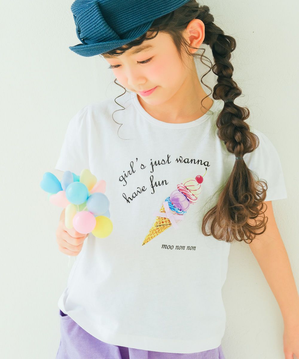 子供服 女の子 綿100％ アイスクリーム Tシャツ