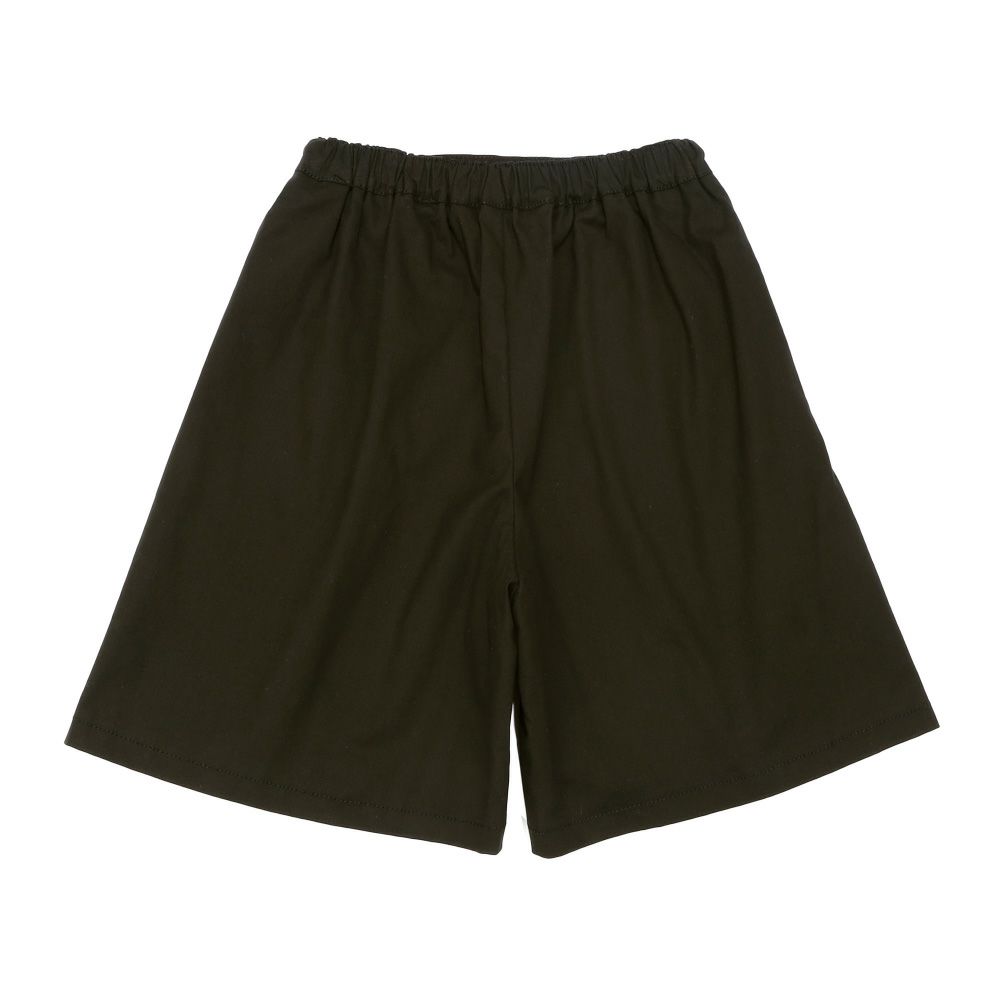 子供服 女の子 ボタン付き フロントタック キュロットパンツ ブラック(00) 背面