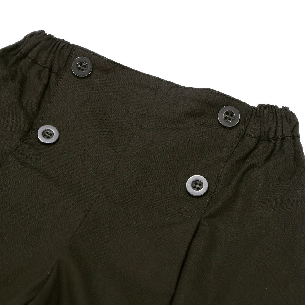 子供服 女の子 ボタン付き フロントタック キュロットパンツ ブラック(00) デザインポイント1