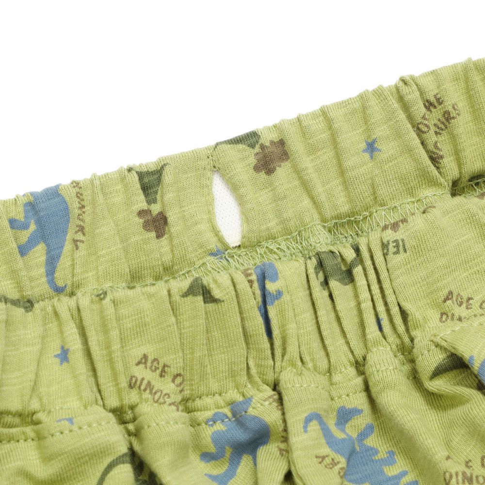 ベビー服 男の子 綿100％ 恐竜シルエット ハーフパンツ カーキ(82) デザインポイント2