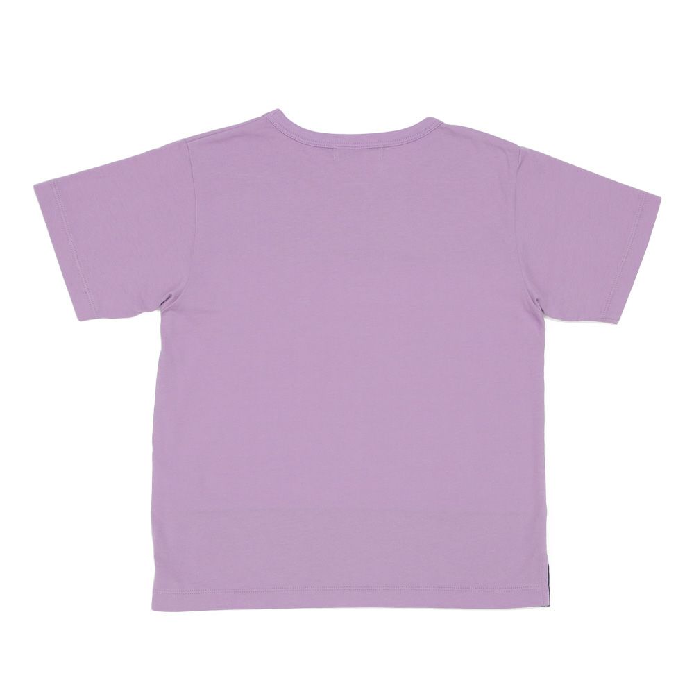 子供服 男の子 綿100％ ボーダー 切り替え Tシャツ パープル(91) 背面