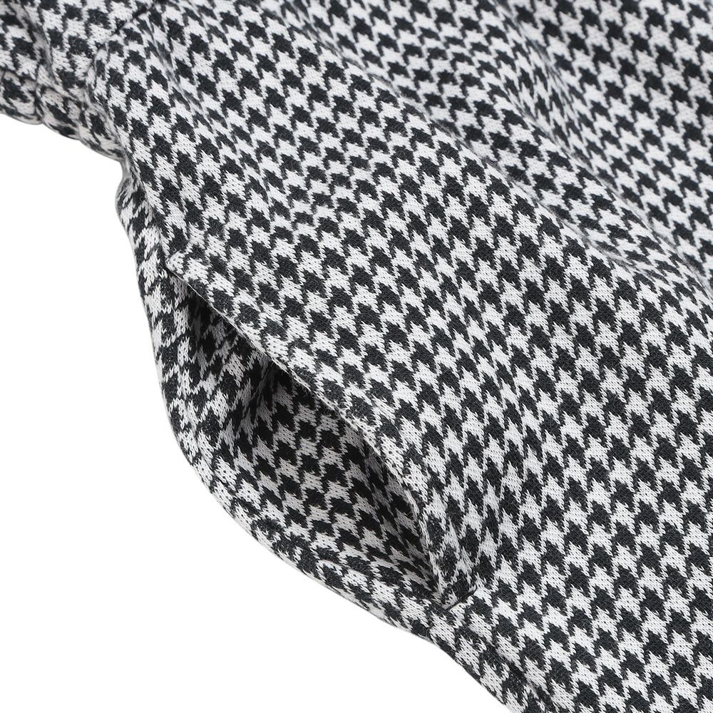 ベビー服 女の子 千鳥柄 音符刺繍 ワンピース ホワイト×ブラック(10) デザインポイント2