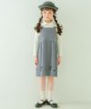 ベビー服 女の子 千鳥柄 音符刺繍 ワンピース ホワイト×ブラック(10) モデル画像15