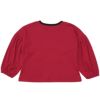 子供服 女の子 チェックリボンつき ふんわり袖 Tシャツ レッド(03) 背面