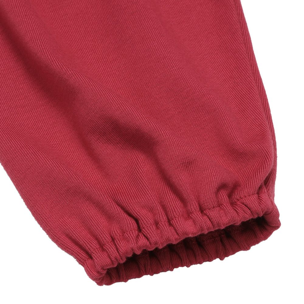 子供服 女の子 子ども服 キッズ ジュニア チェック リボン つき ギャザー パフスリーブ ふんわり袖 レッド(03) デザインポイント2