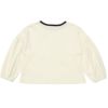子供服 女の子 チェックリボンつき ふんわり袖 Tシャツ オフホワイト(11) 背面