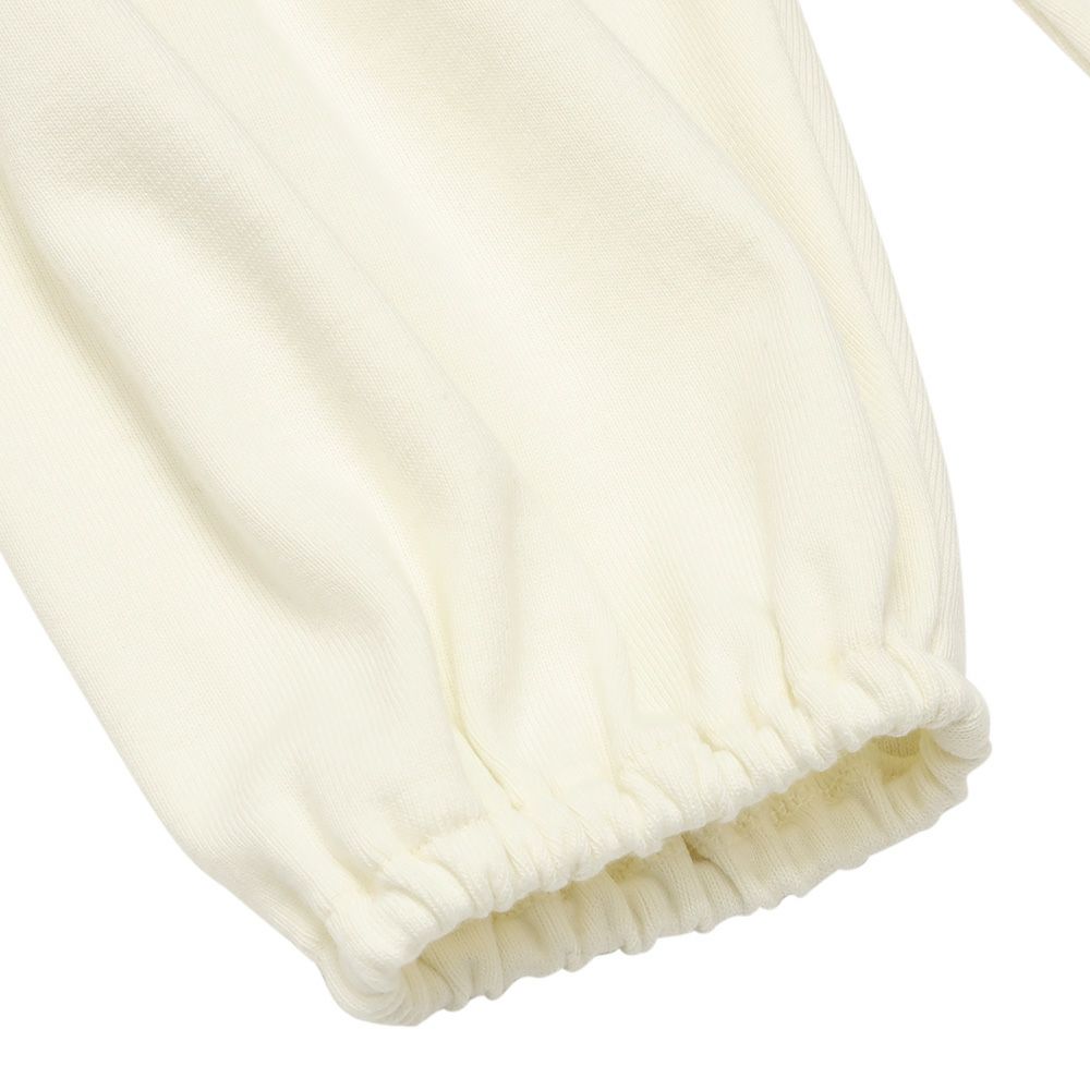 子供服 女の子 子ども服 キッズ ジュニア チェック リボン つき ギャザー パフスリーブ ふんわり袖 オフホワイト(11) デザインポイント2