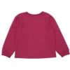 ベビー服 女の子 リボンつき お洋服アップリケ 裏毛トレーナー ピンク(02) 背面