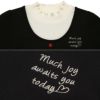子供服 女の子 チェリー刺繍 重ね着風 飾りボタン 裏毛トレーナー ブラック(00) デザインポイント2