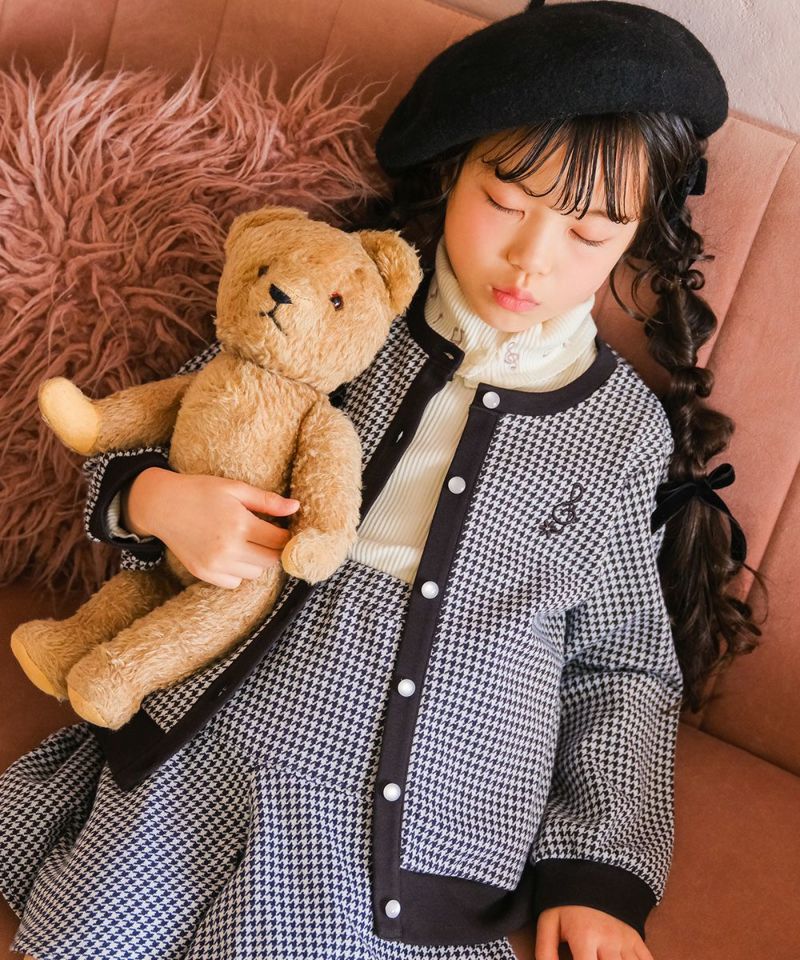 千鳥柄 音符刺繍 カーディガン｜ベビー・子供服 通販 moononnon