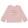 ベビー服 女の子 チェリー ロゴ刺繍 リボンつきTシャツ ピンク(02) 正面