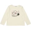 ベビー服 女の子 ピアノ 音符 刺? リボンつきTシャツ オフホワイト(11) 正面