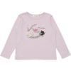 ベビー服 女の子 ピアノ 音符 刺? リボンつきTシャツ パープル(91) 正面