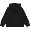 ベビー服 女の子 あったか裏起毛 音符刺繍フード取り外し ジップアップパーカー ブラック(00) 背面