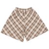 子供服 女の子 オリジナルチェック柄 ダブルニットキュロットパンツ ベージュ(51) 背面