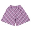 子供服 女の子 オリジナルチェック柄 ダブルニットキュロットパンツ パープル(91) 背面
