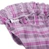 子供服 女の子 オリジナルチェック柄 ダブルニットキュロットパンツ パープル(91) デザインポイント2
