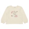 ベビー服 女の子 ティーカップ ロゴ刺繍 裏毛トレーナー アイボリー(12) 正面