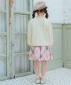 ベビー服 女の子 ティーカップ ロゴ刺繍 裏毛トレーナー アイボリー(12) モデル画像2