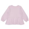 ベビー服 女の子 お花モチーフ付き Aライン 裏毛トレーナー パープル(91) 背面