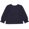 ベビー服 女の子 リボン刺繍 お花モチーフ付き 裏毛トレーナー ネイビー(06) 背面