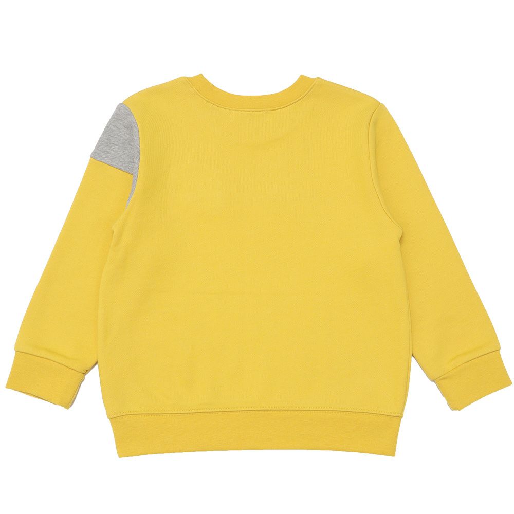 ベビー服 男の子 電車ワッペンつき 裏毛トレーナー イエロー(04) 背面