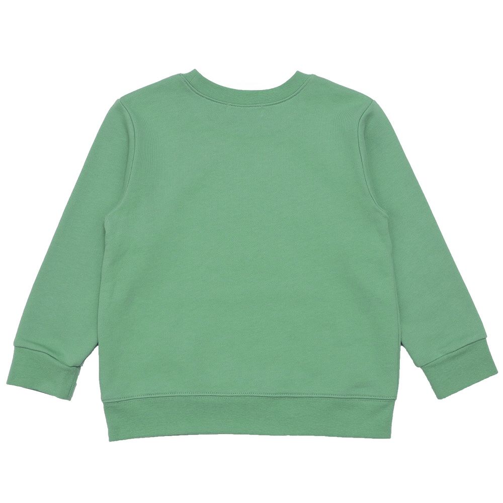 ベビー服 男の子 子ども服 こども キッズ 動物 車 刺繍 ワッペン サファリパーク 裏毛 グリーン(08) 背面