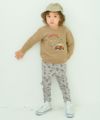 ベビー服 男の子 サファリパーク刺繍 裏毛トレーナー ベージュ(51) モデル画像全身