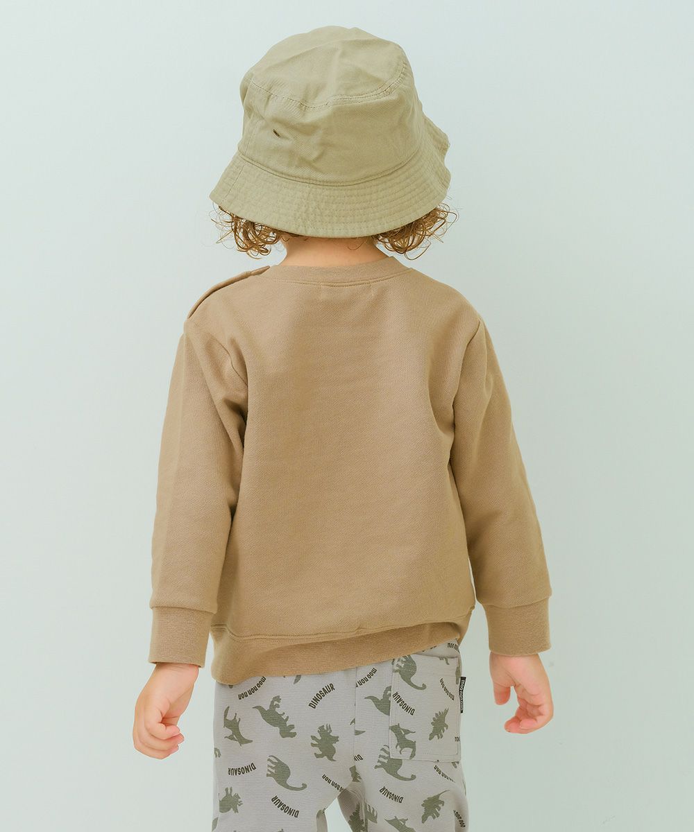 ベビー服 男の子 子ども服 こども キッズ 動物 車 刺繍 ワッペン サファリパーク 裏毛 ベージュ(51) モデル画像3