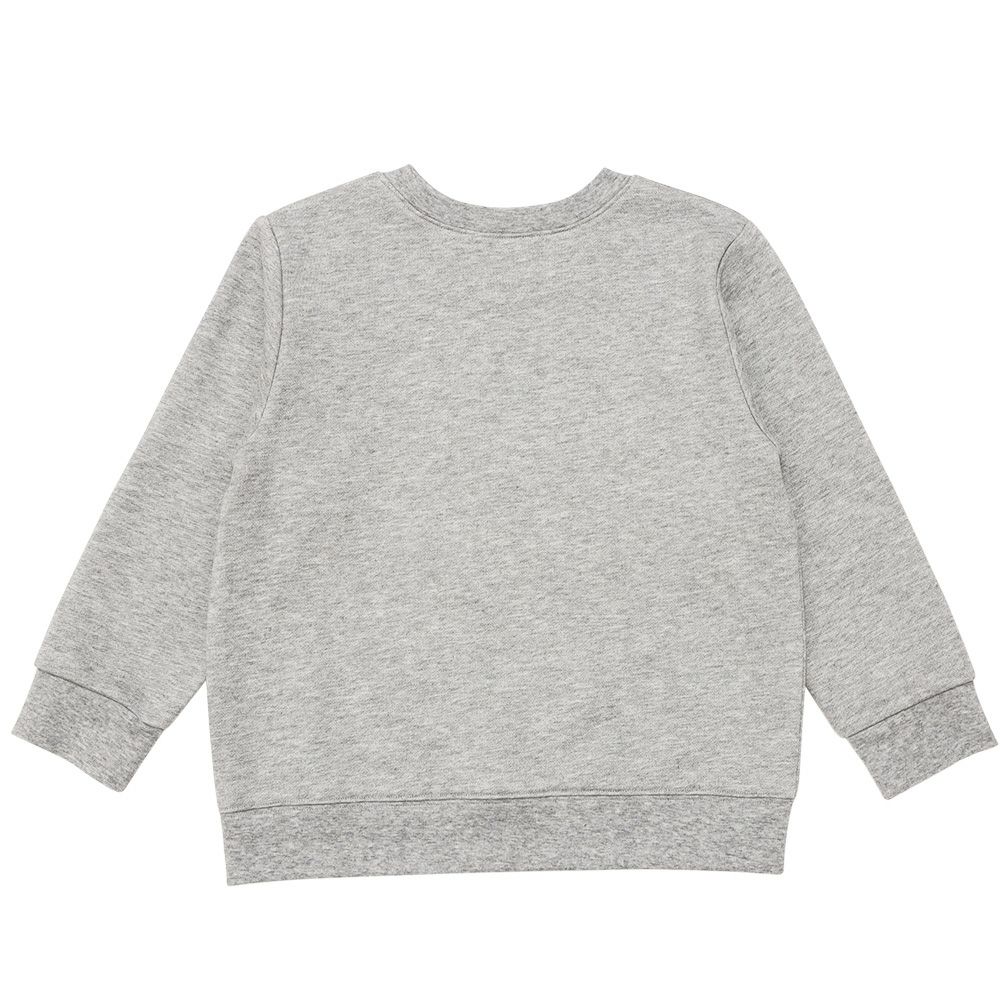 ベビー服 男の子 ロボットワッペン ロゴ刺繍 裏毛トレーナー 杢ｸﾞﾚｰ(92) 背面