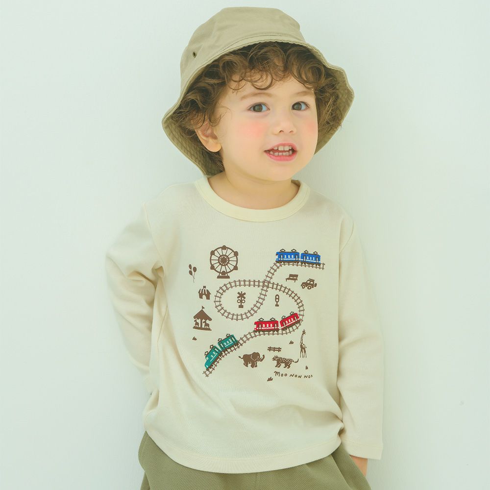 ベビー服 男の子 電車刺繍 動物園プリント Tシャツ