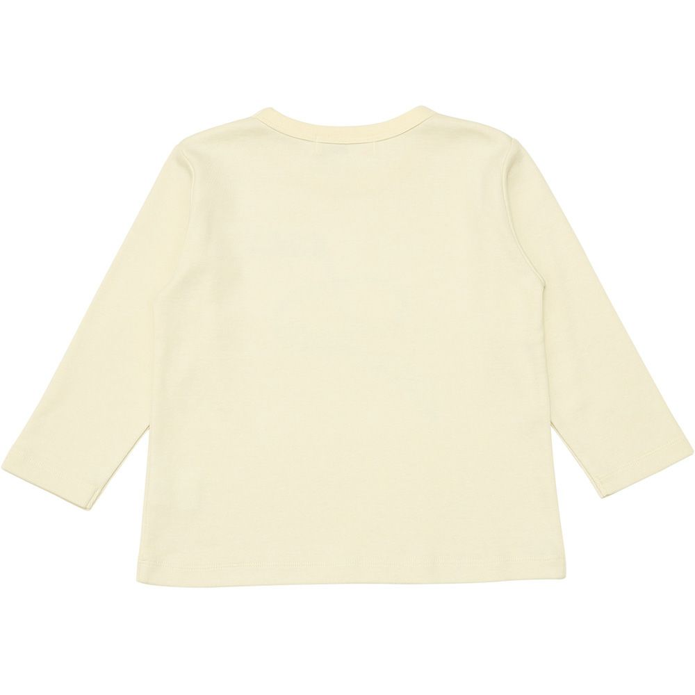 ベビー服 男の子 電車刺繍 動物園プリント Tシャツ オフホワイト(11) 背面