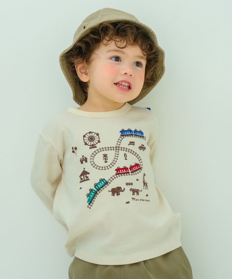 綿100％ボーダー柄Tシャツ