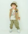 ベビー服 男の子 電車刺繍 動物園プリント Tシャツ オフホワイト(11) モデル画像3