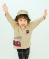 ベビー服 男の子 はたらく車ワッペンつき Tシャツ ベージュ(51) モデル画像アップ