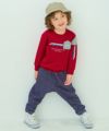 ベビー服 男の子 男女兼用 デニムツイルニット マチつきテーパードパンツ ネイビー(06) モデル画像4
