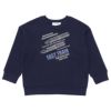 ベビー服 男の子 電車 ロゴ刺? 裏毛トレーナー ネイビー(06) 正面
