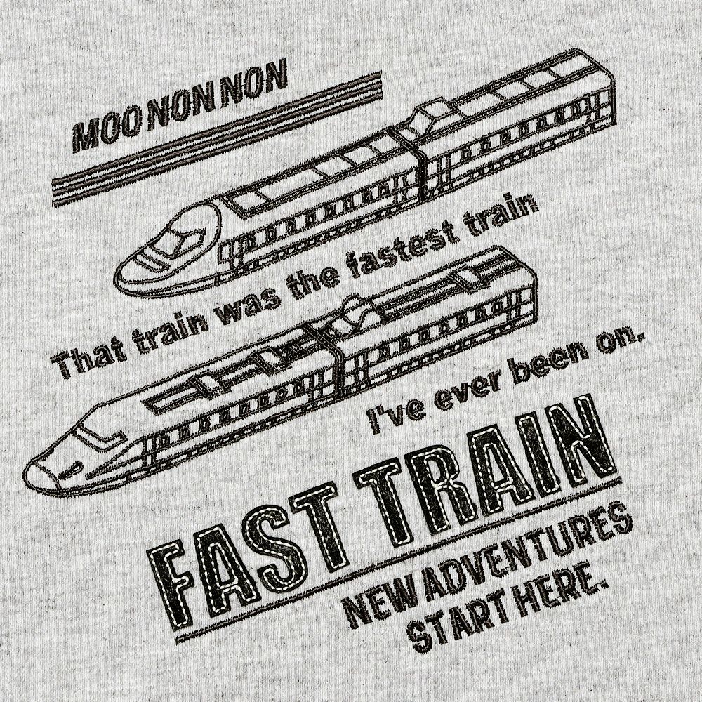 ベビー服 男の子 電車 ロゴ刺? 裏毛トレーナー 杢ｸﾞﾚｰ(92) デザインポイント1