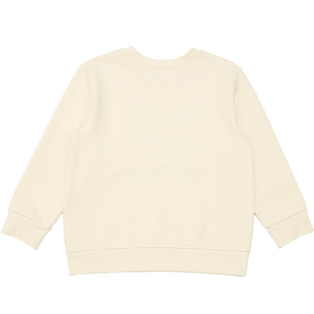 ベビー服 男の子 はたらく車ワッペン裏毛トレーナー アイボリー(12) 背面