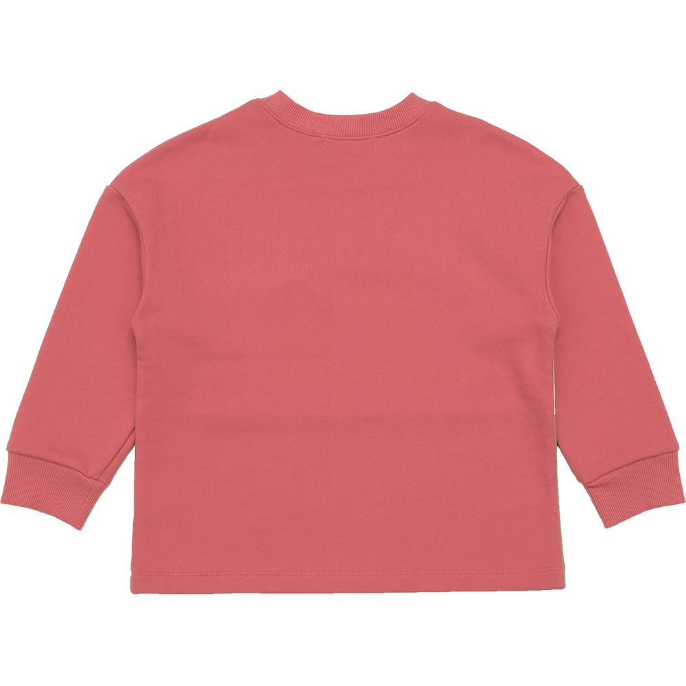 ベビー服 男の子 恐竜ワッペン ポケットつき 裏毛トレーナー オレンジ(07) 背面