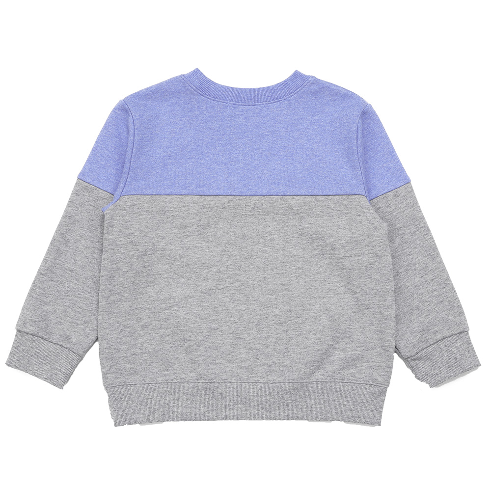 子供服 男の子 子ども服 こども服 キッズ ジュニア バイカラー 切り替え ポケットつき 裏毛 ブルー(61) 背面
