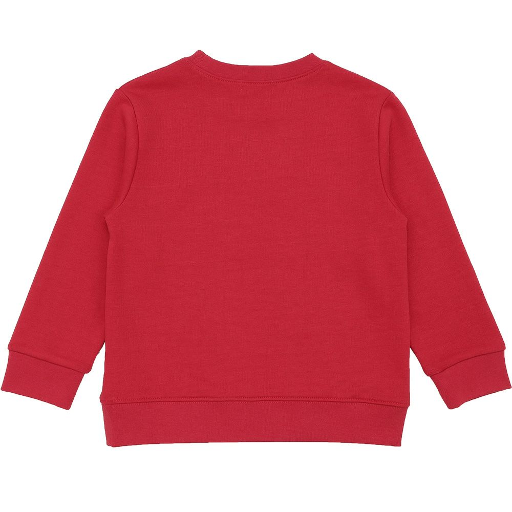 ベビー服 男の子 レーシングカー刺繍 裏毛トレーナー レッド(03) 背面