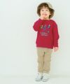 ベビー服 男の子 レーシングカー刺繍 裏毛トレーナー レッド(03) モデル画像2
